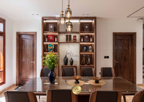 Tủ rượu gỗ óc chó TR-01